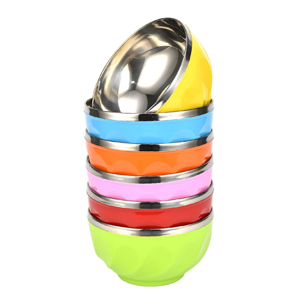 Set de 3 bols inox colorés pour snacks et olives