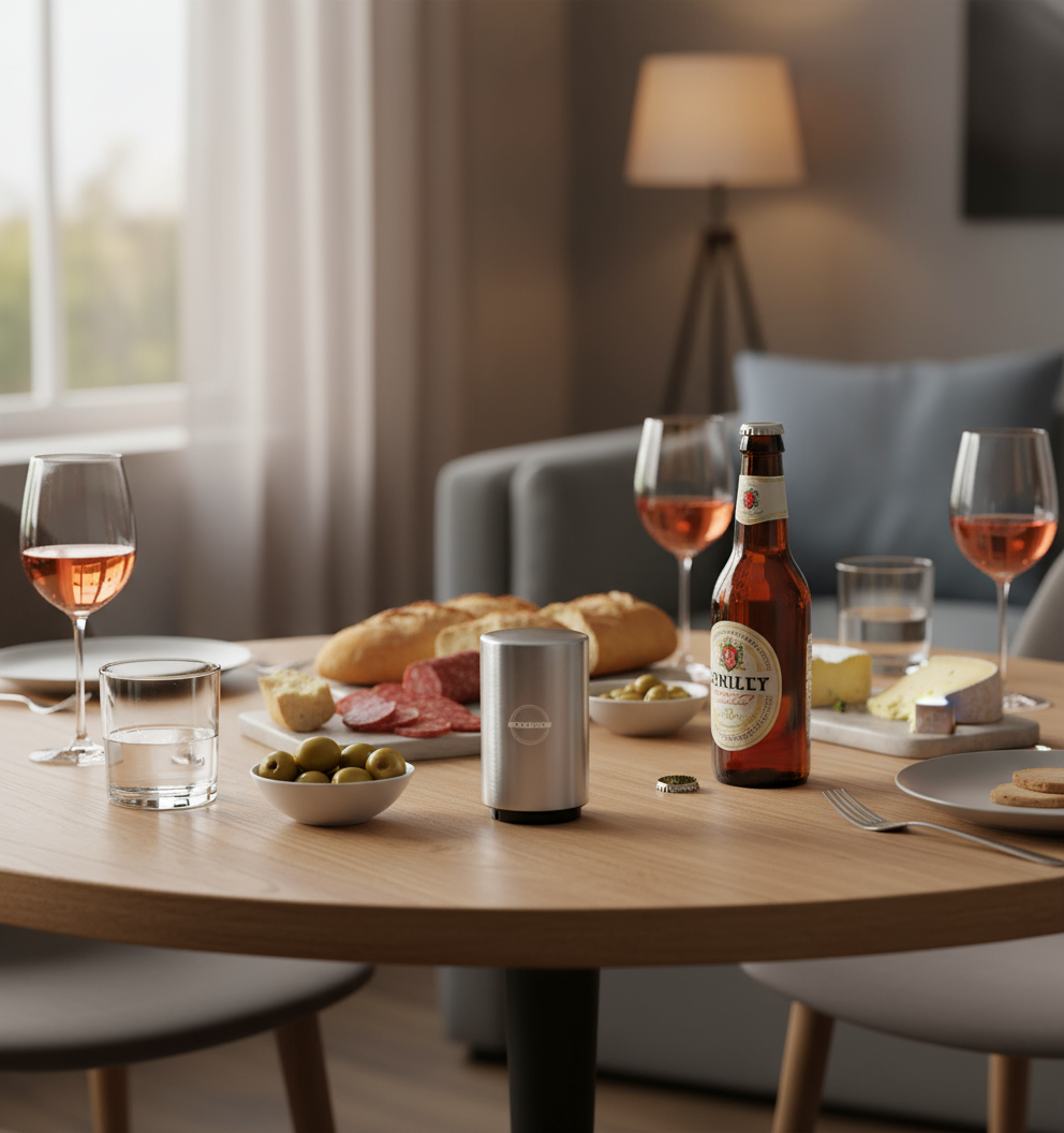 Décapsuleur mural automatique fixation facile