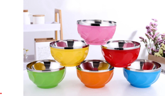Bols inox multicolores pour apéro convivial APEWO