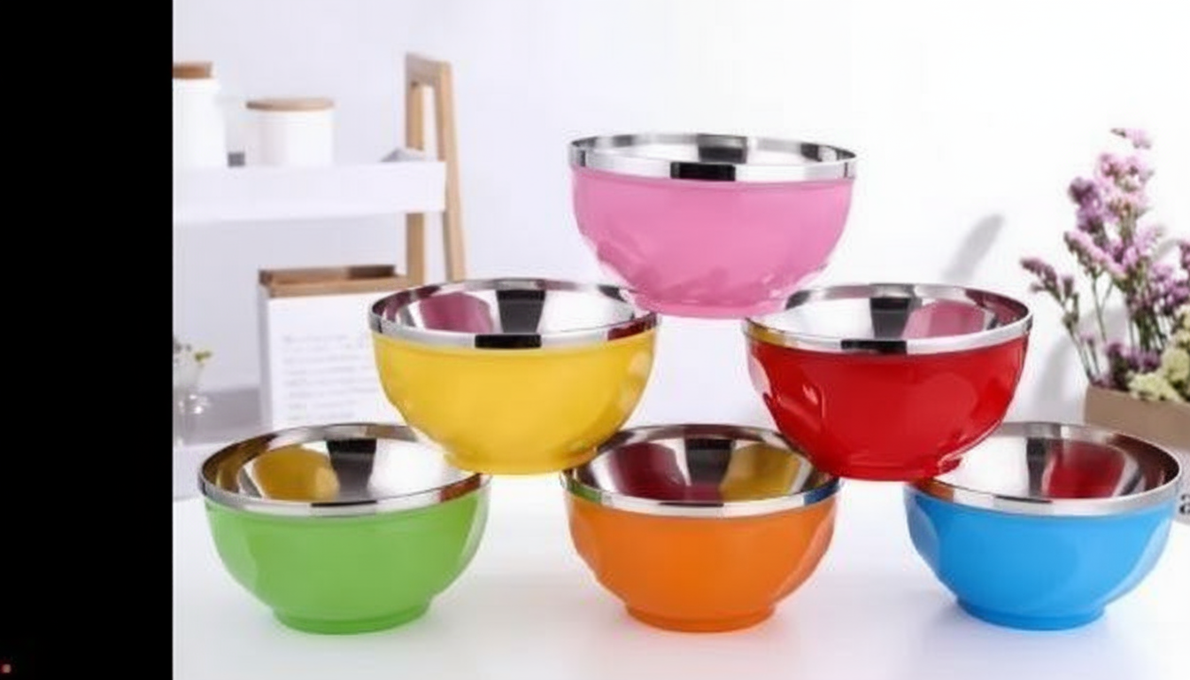 Bols apéro inox colorés empilables gain de place